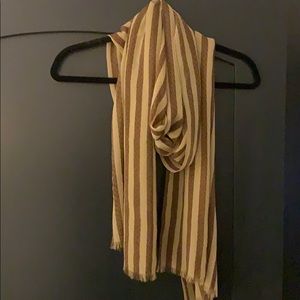 Cream/tan silk scarf